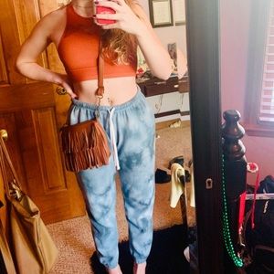 Adjustable fringe Crossover bag